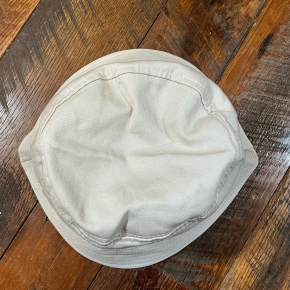 Beige Cotton Bucket Hat Unisex Size 58 Lightweight Summer Sun Hat - Picture 4 of 6